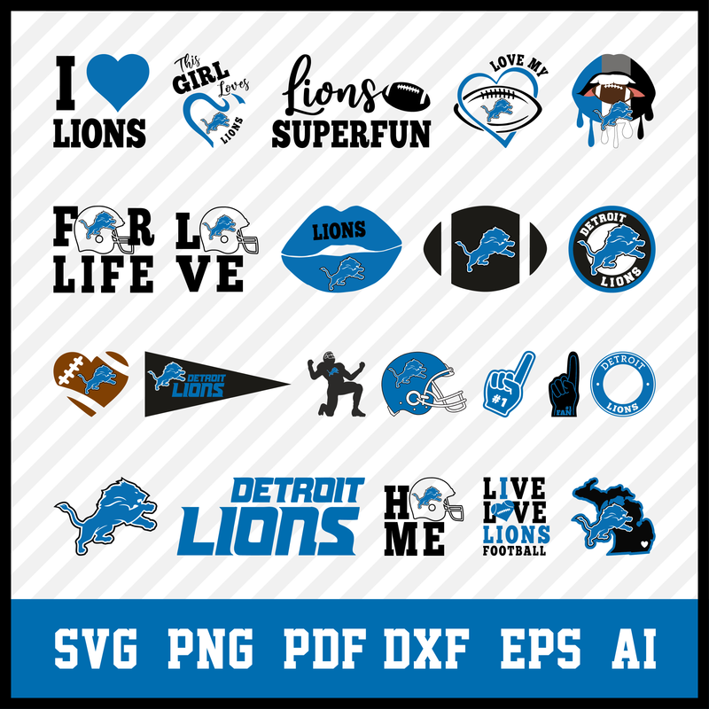 Detroit Lions Svg Bundle, Raiders Svg, Las Vegas Raiders Logo, Raiders Clipart, Football SVG bundle, Svg File for cricut, NFL Svg