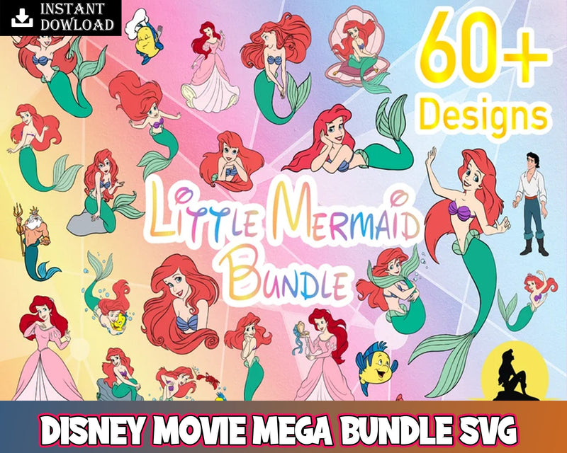 10000+ Disney Princess SVG, Disney princess bundle svg, Disney frozen 2 svg, mermaid svg, moana svg, ariel svg, cinderella svg, digital dowload