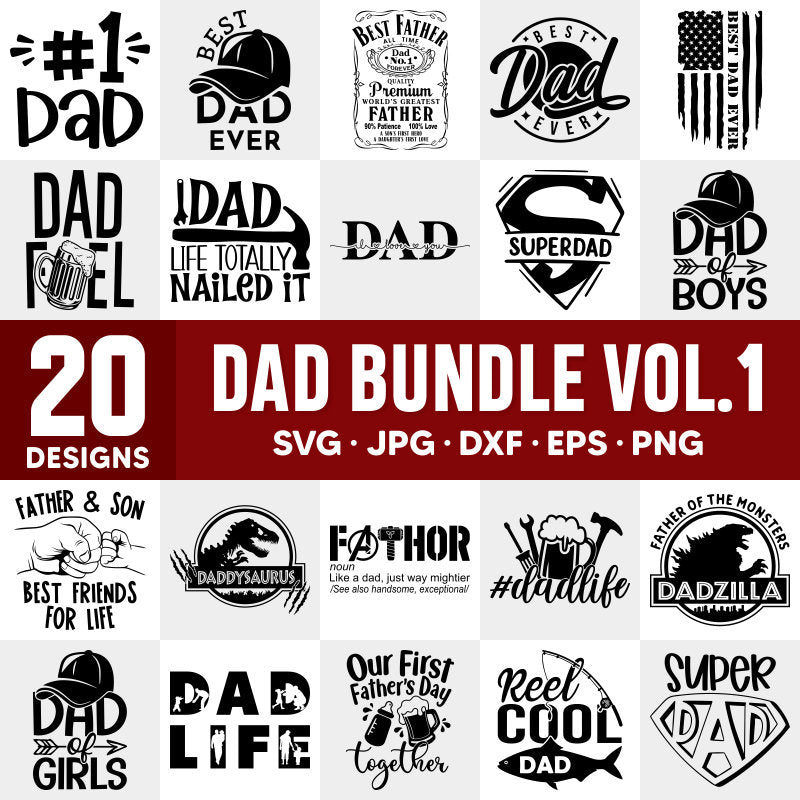 Father’s Day Bundle Svg, Dad Life Svg, Father’s Day Svg, Best Dad Svg, Cricut, Silhouette Vector Cut File