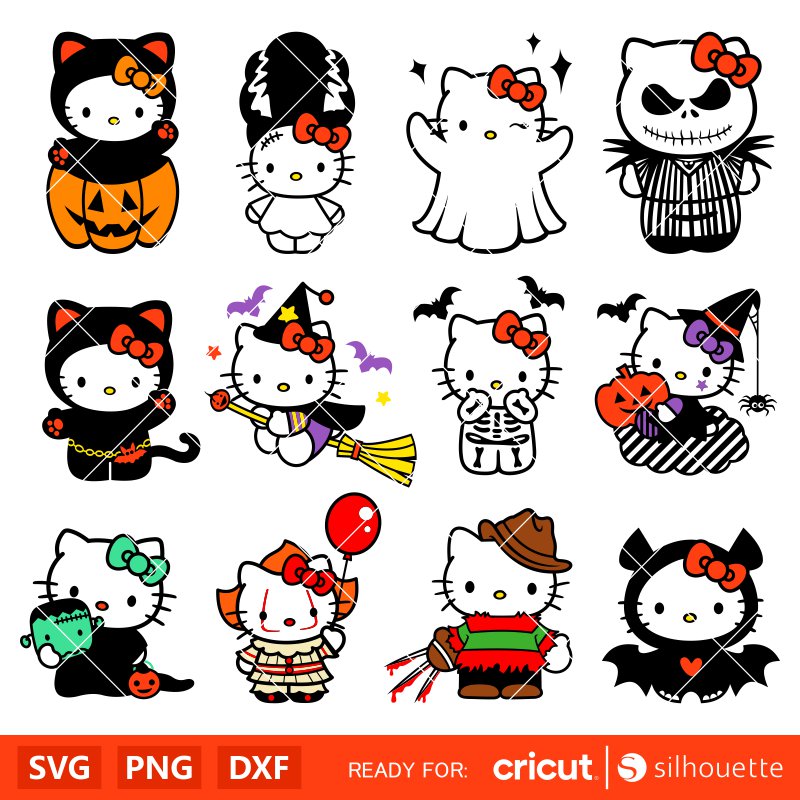 Halloween Cats Svg, Smiling Jack Svg, Nightmare Svg, Halloween Svg, Cricut, Silhouette Cut File