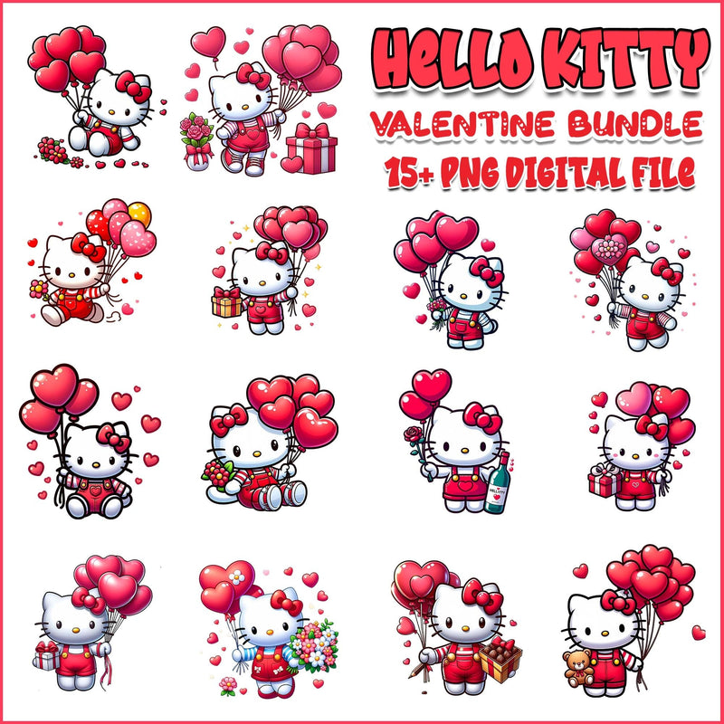 Hello Kitty valentine png bundle ver 3