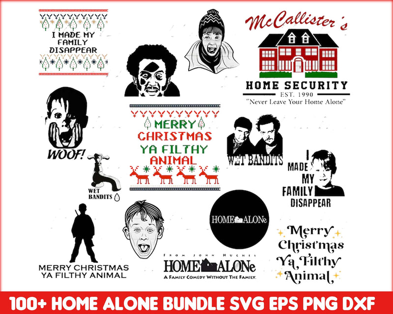 100 Home Alone bundle, Christmas characters SVG bundle, Christmas digital bundle, Designs bundle, CRM07112204