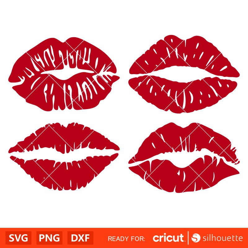 Kiss Lips Bundle Svg, Valentine’s Day Svg, Valentine Svg, Love Svg, Cricut, Silhouette Vector Cut File