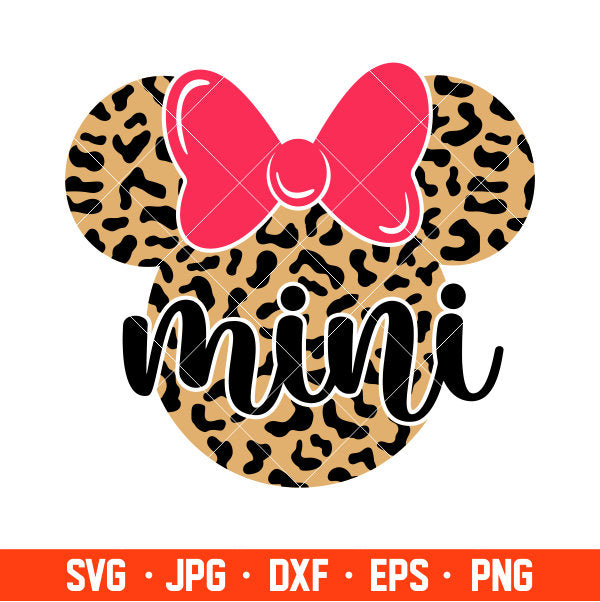 Mini Leopard Minnie Mouse Svg, Free Svg, Daily Freebies Svg, Cricut, S