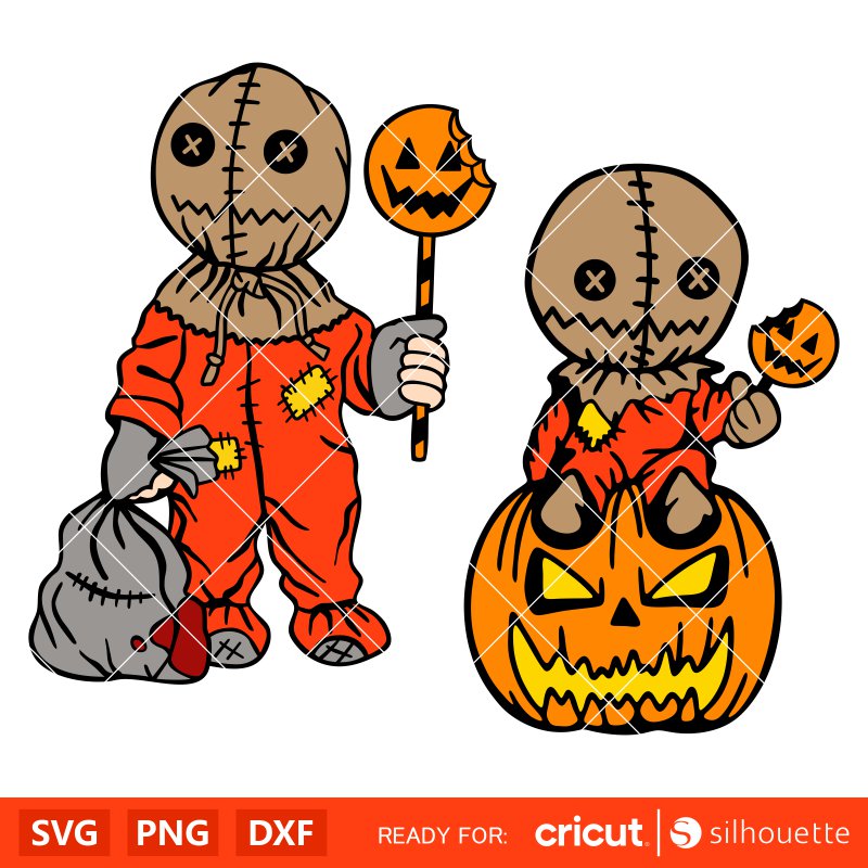 Sam Trick r Treat Bundle Svg, Halloween Svg, Spooky Season Svg, Trick or Treat Svg, Cricut, Silhouette Vector Cut File