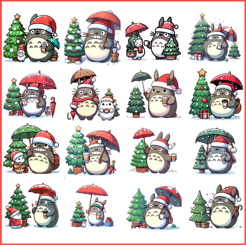 Ghibli Totoro Christmas Png bundle