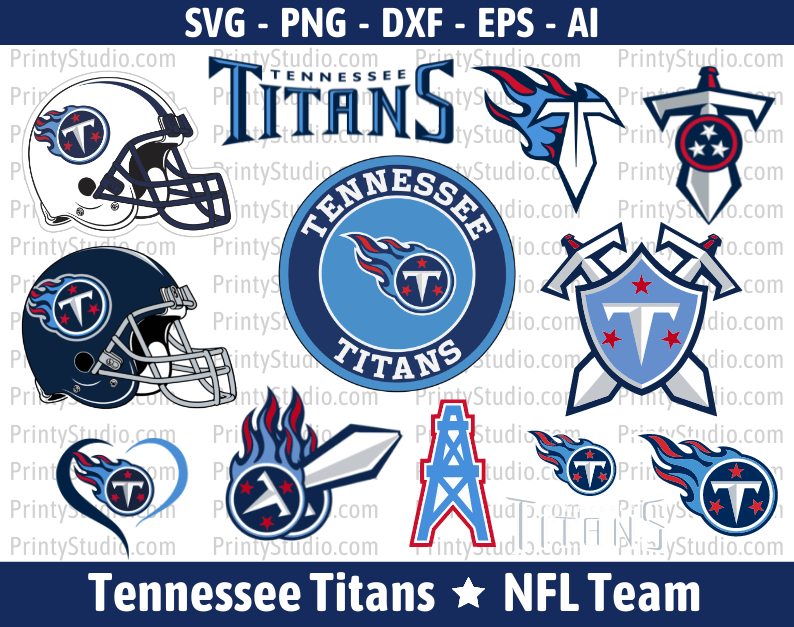 Tennessee Titans Clipart Bundle, PNG & SVG Cut Files for Cricut / Silhouette
