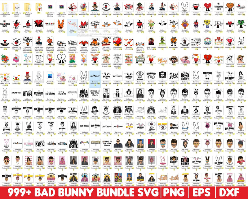 1000+ Bad Bunny, Bad Bunny SVG, Bad Bunny svg, png, eps, dxf, Digital download.