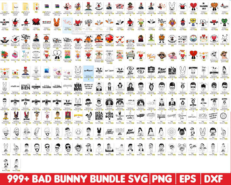 1000+ Bad Bunny, Bad Bunny SVG, Bad Bunny svg, png, eps, dxf, Digital download.