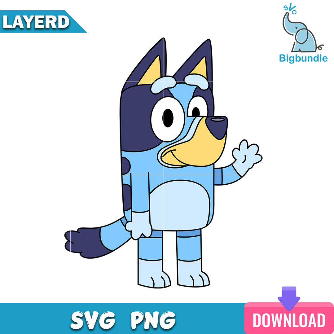 Bluey hello svg, bluey svg, digital download. — Inspire Arty