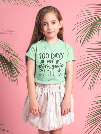 100 Days of School in Fifth Grade SVG