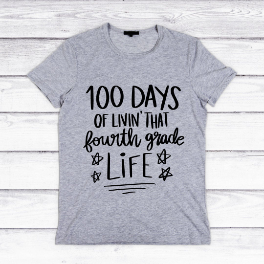 100 Days of School in Fourth Grade SVG