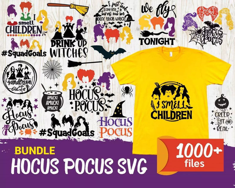 Hocus Pocus Clipart Bundle, PNG & SVG Cut Files for Cricut & Silhouette