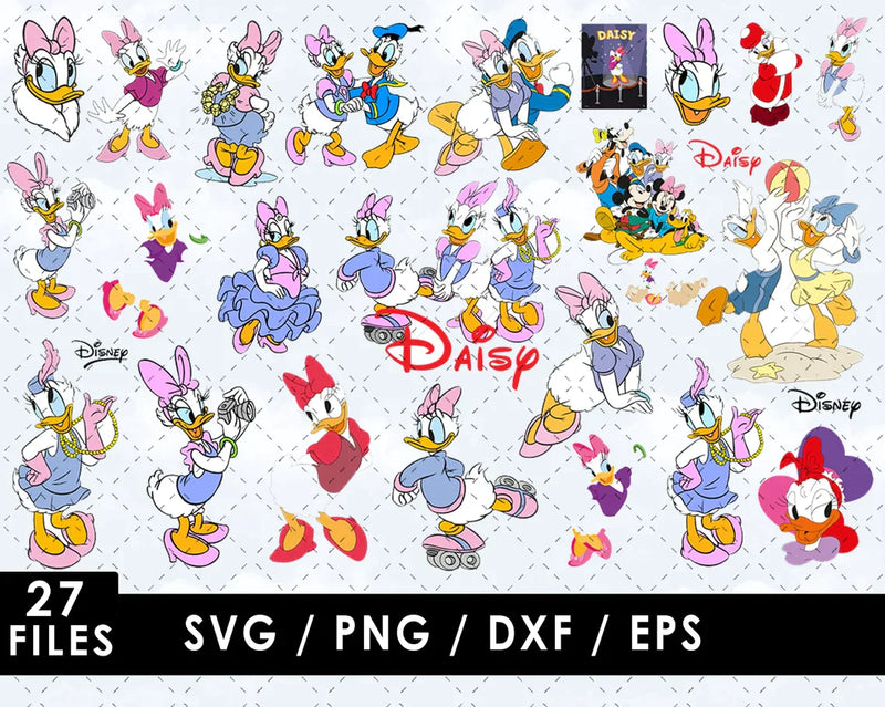 Daisy Duck SVG, Daisy Duck SVG For Cricut & Silhouette, Daisy Duck PNG Transparent