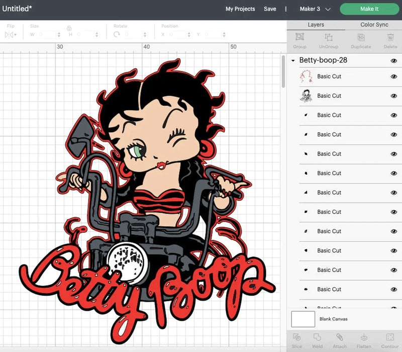 Betty Boop PNG & SVG Bundle, 42 Files For Cricut & Silhouette