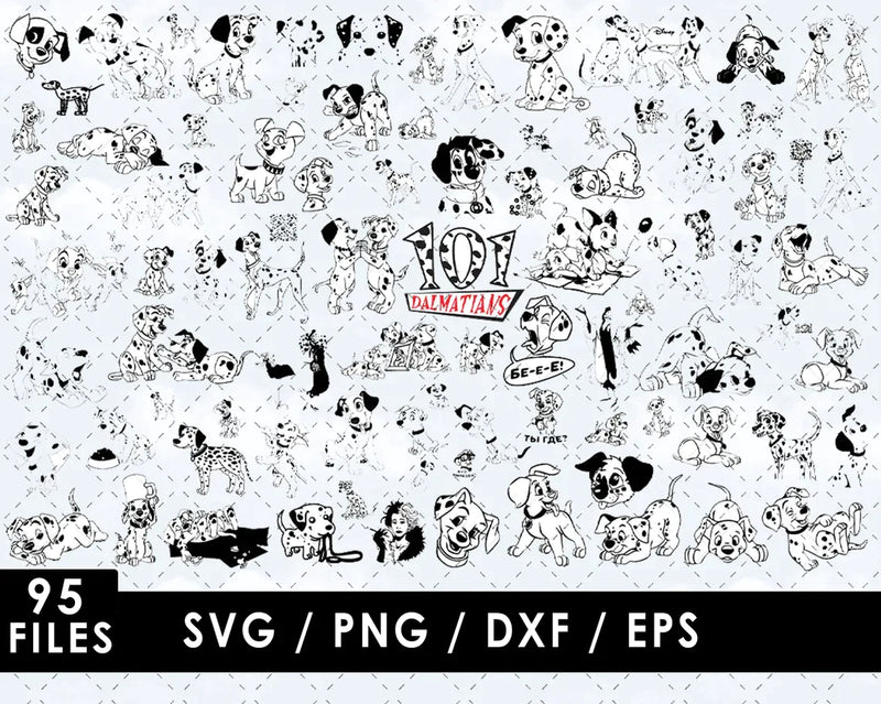 Dalmatians PNG & SVG Bundle (v5) - 95 Files For Cricut & Silhouette