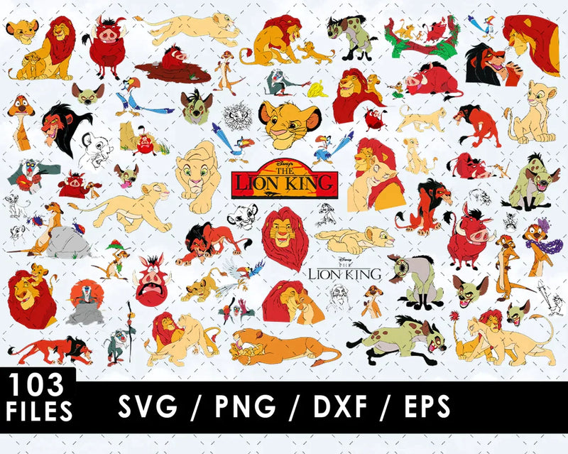 Lion King SVG, Simba SVG Files, Lion King Simba SVG For Cricut, Lion King PNG Transparent, Timon SVG Cut Files