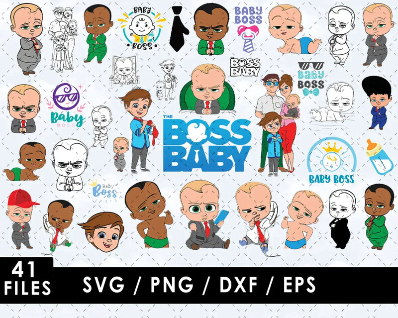 The Boss Baby Clipart Bundle, PNG & SVG Cut Files for Cricut & Silhouette