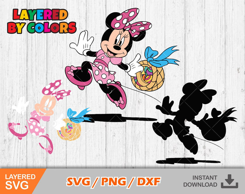 Mini Mouse Easter svg clipart, Easter svg cut files for Cricut / Silhouette, easter png, png, dxf