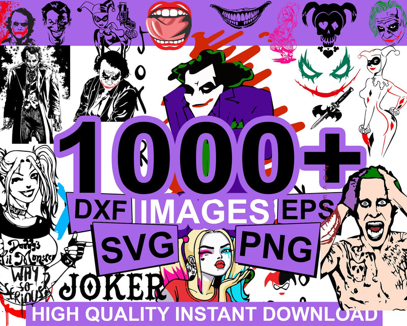 1000+ Joker New bundle SVG, DXF,PNG, Clipart, Cricut , Bundle svg, eps, png, dxf