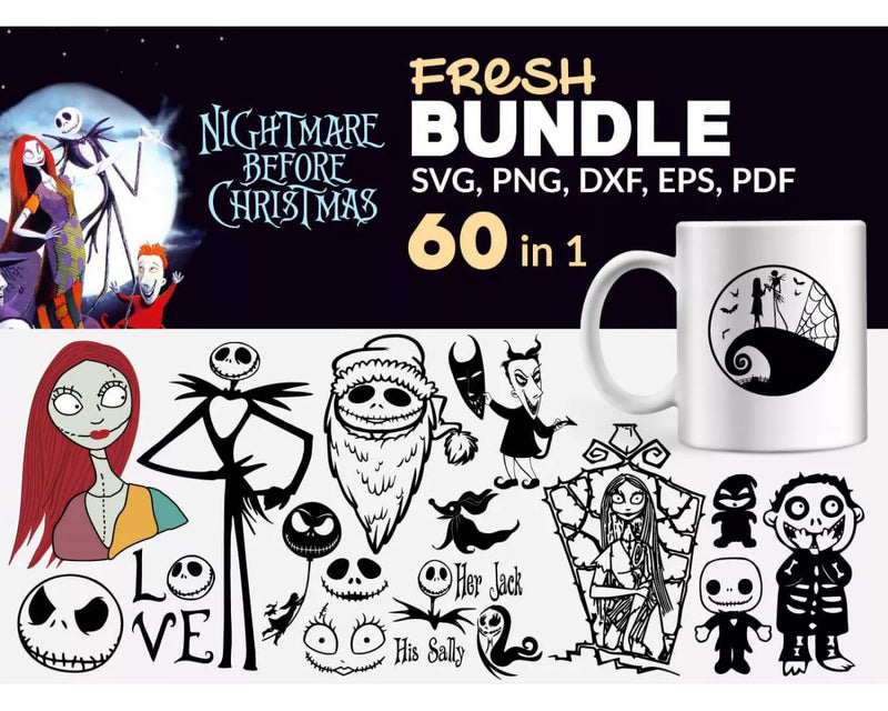 Nightmare Clipart Bundle, PNG & SVG Cut Files for Cricut & Silhouette