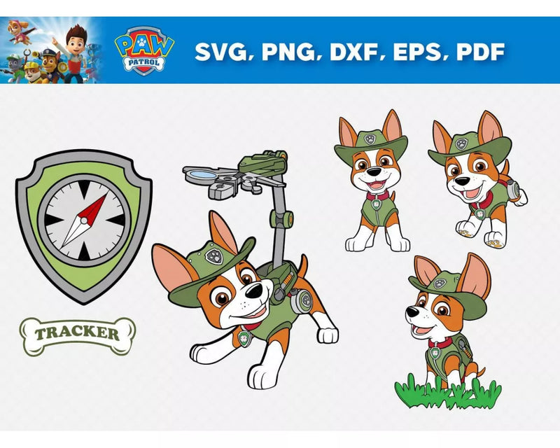 Paw Patrol Clipart Bundle, PNG & SVG Cut Files for Cricut / Silhouette