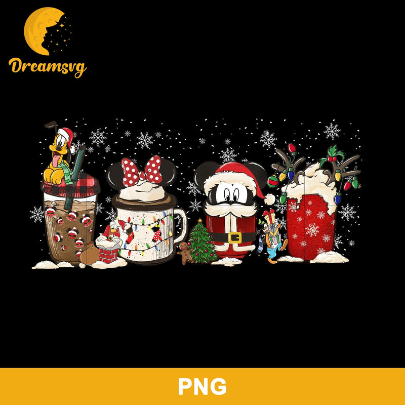 Mickey Minnie Christmas PNG, Merry Christmas Coffee PNG, Disney Christmas Coffee PNG.