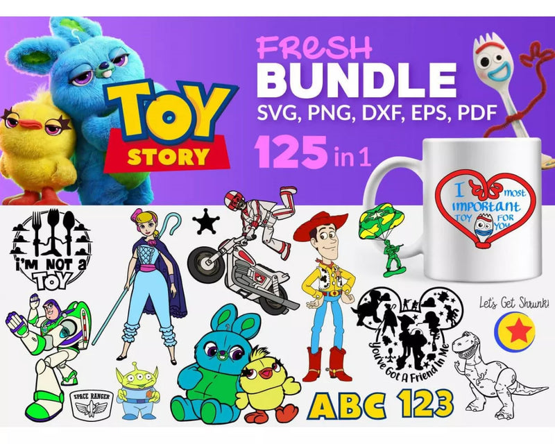 Toy Story Clipart Bundle, PNG & SVG Cut Files for Cricut & Silhouette