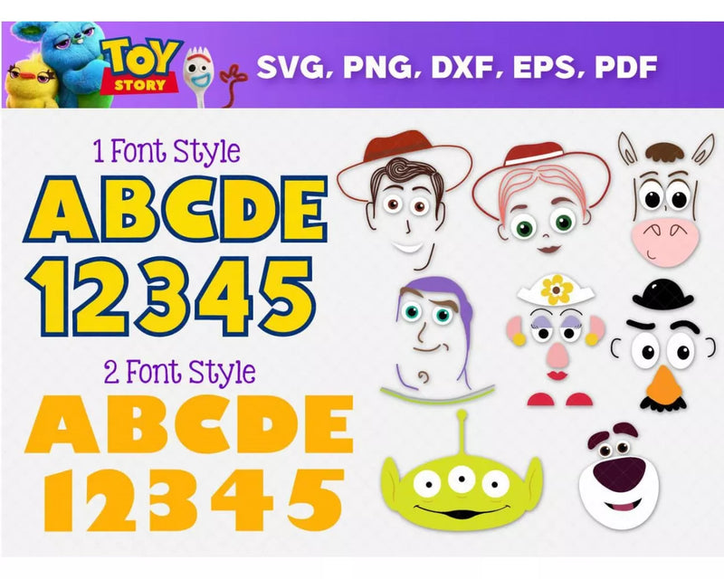 Toy Story Clipart Bundle, PNG & SVG Cut Files for Cricut & Silhouette